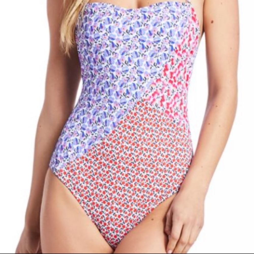 NWT Jessica Simpson Peony Paneled One Piece